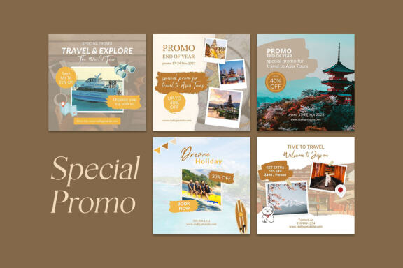 Travel Content Instagram | CANVA Templates 