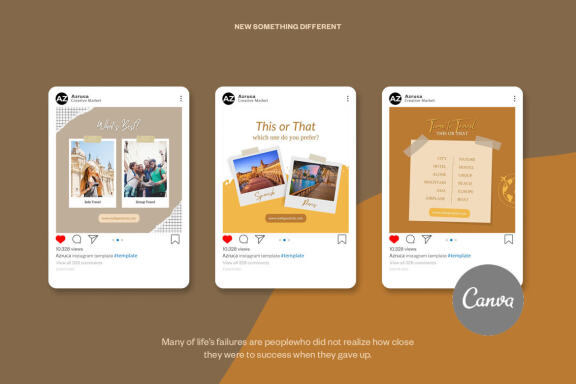 Travel Content Instagram | CANVA Templates 