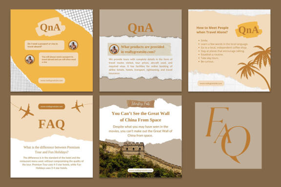 Traveling Content Instagram | CANVA Templates 