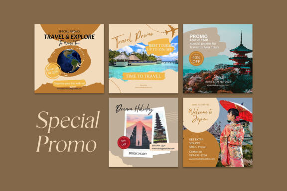 Traveling Content Instagram | CANVA Templates 