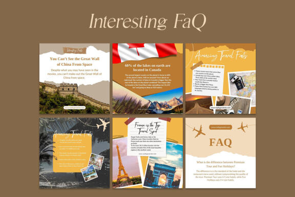 Traveling Content Instagram | CANVA Templates 