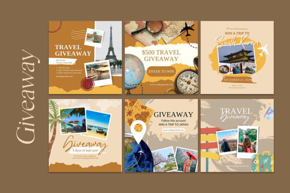 Traveling Content Instagram | CANVA Templates 