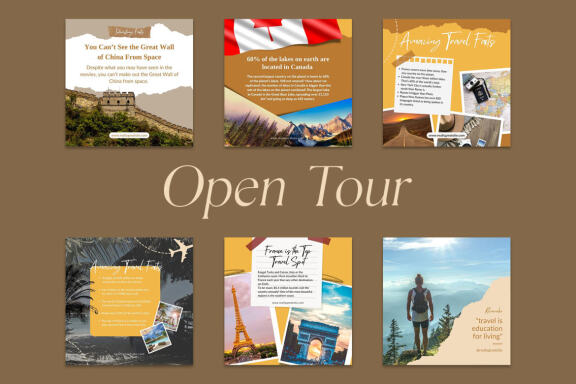Traveling Content Instagram | CANVA Templates 
