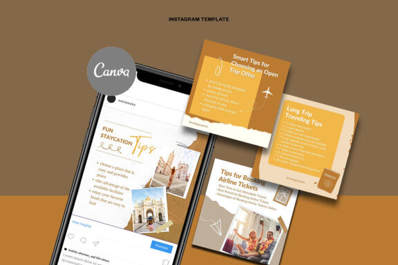 Traveling Content Instagram | CANVA Templates 