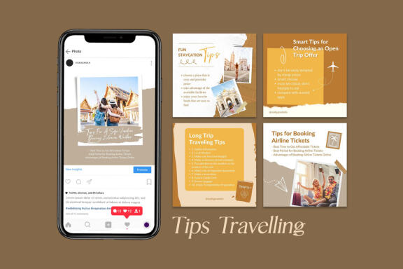 Traveling Content Instagram | CANVA Templates 
