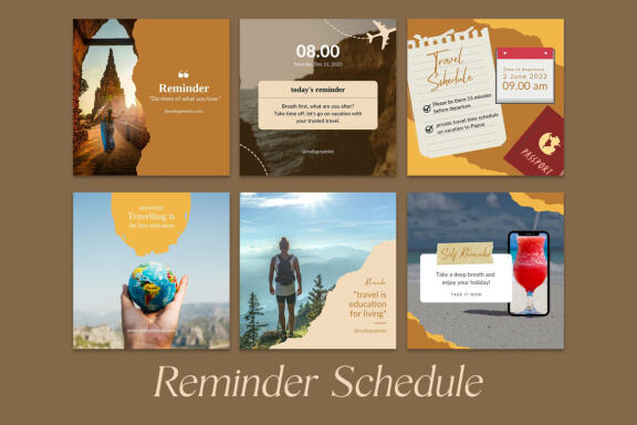Traveling Content Instagram | CANVA Templates 