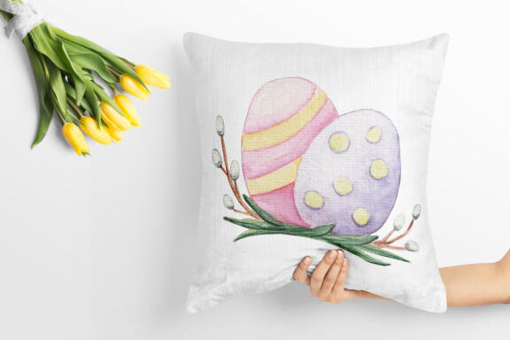 Easter watercolor clipart, spring clipart, tree png easter