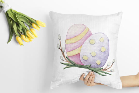 Easter watercolor clipart, spring clipart, tree png easter