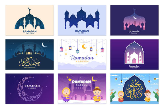 40 Ramadan Kareem Holiday Islamic Illustration