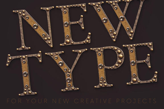 Vintage Jewelry 3D Alphabet