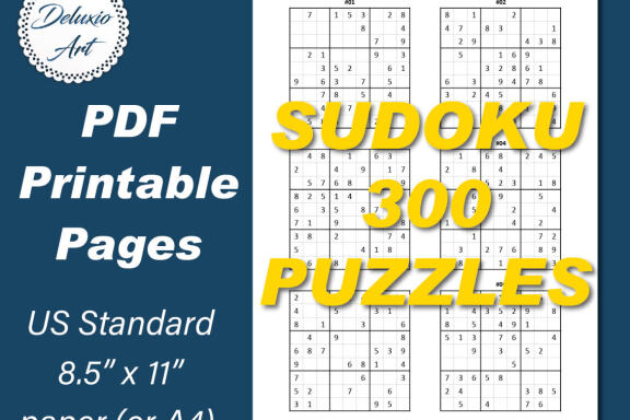 300 Sudoku Puzzles