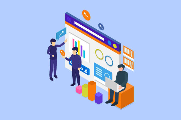 Business analysis isometric