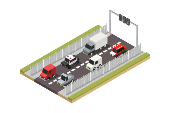 Isometric road