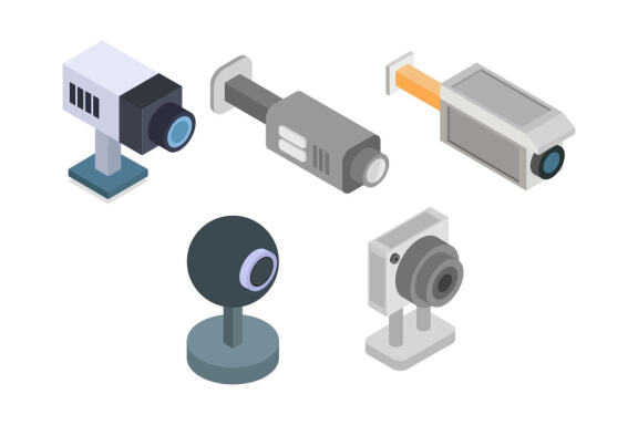 Webcam and isometric video surveillance camera