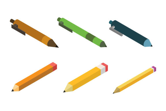 Isometric pencil and pen