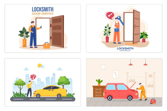 12 Locksmith Home Maintenance Illustration