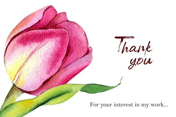 Watercolor pink Tulips Clipart. Botanical clipart
