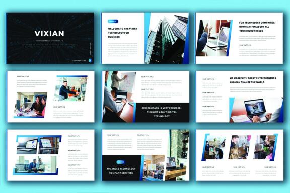 Vixian - Business Technology Google Slide Template