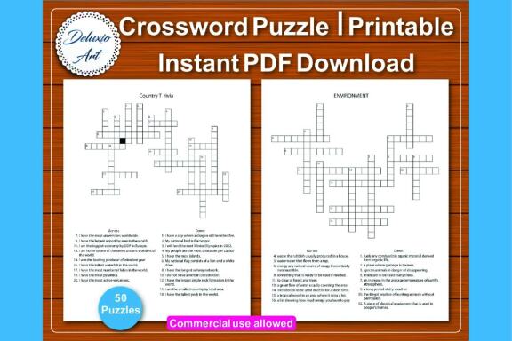 Crossword Puzzle | Printable for use any commercial project