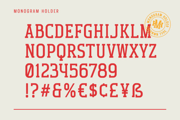 Monogram Holder - Display Font