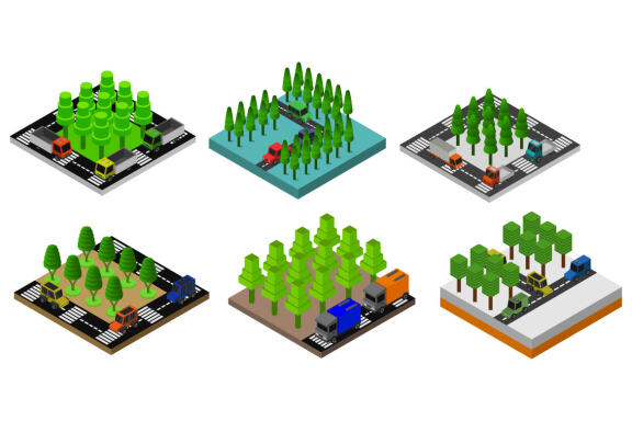 Isometric road