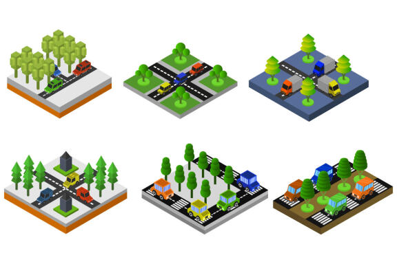 Isometric road
