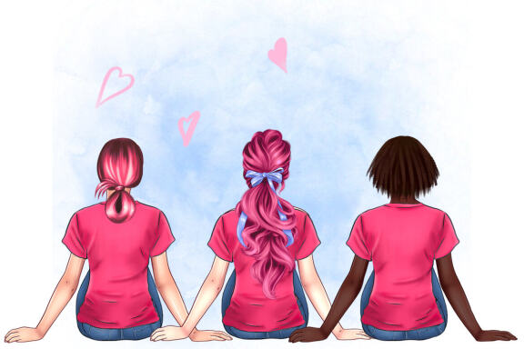 Best friend clipart, Couple Portrait