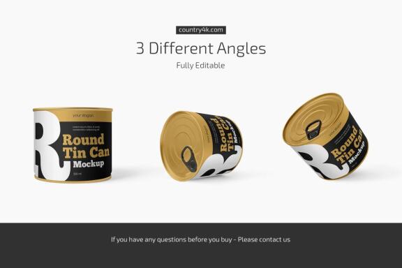 Round Tin Can Mockup Set