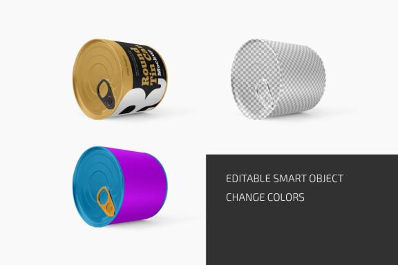 Round Tin Can Mockup Set