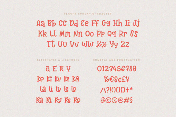 Peachy Sunday - Playful Handwritten