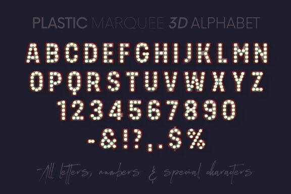 Plastic Marquee - 3D Lettering