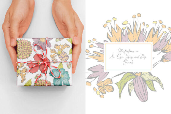 Hand Drawn Flowers Vector Illustrations Vol. 1