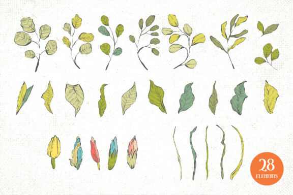 Hand Drawn Flowers Vector Illustrations Vol. 1