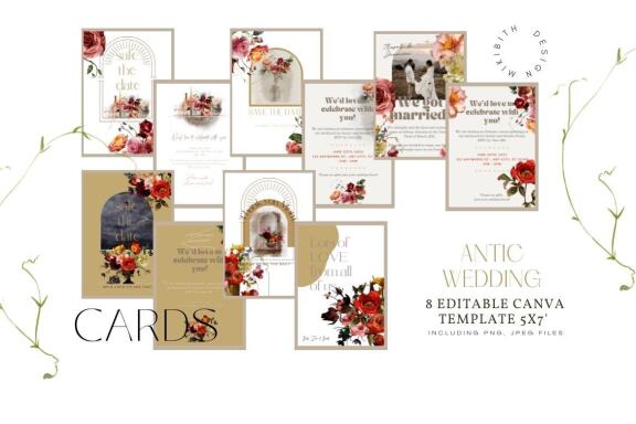 Canva Bohemian templates and cards