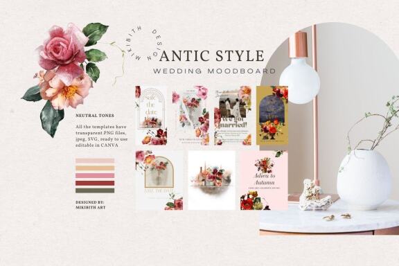 Canva Bohemian templates and cards