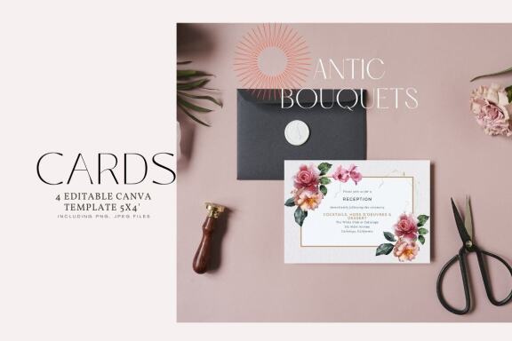 Canva Bohemian templates and cards