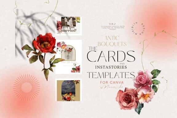 Canva Bohemian templates and cards