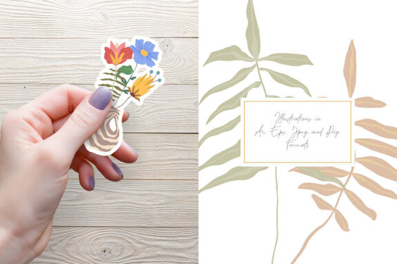 Hand Drawn Flowers Vector Illustrations Vol. 2