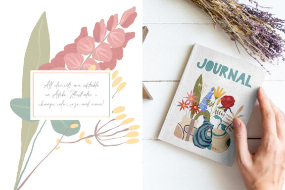 Hand Drawn Flowers Vector Illustrations Vol. 2