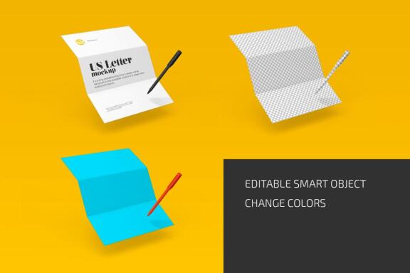 US Letter Paper Mockup