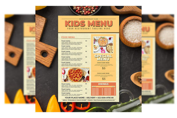 Kids menu