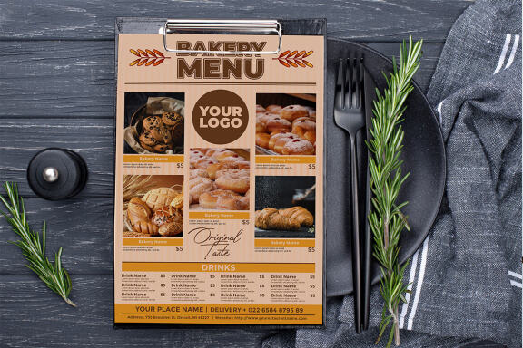 Bakery Menu FREE Template