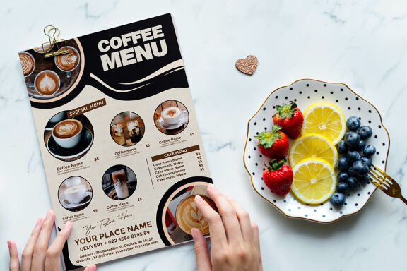 Coffee flyer menu