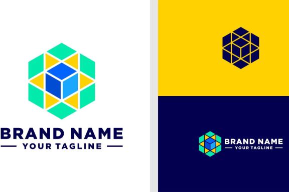 DIGITAL LOGO SOLAR PANEL HEXAHONAL EDITABLE