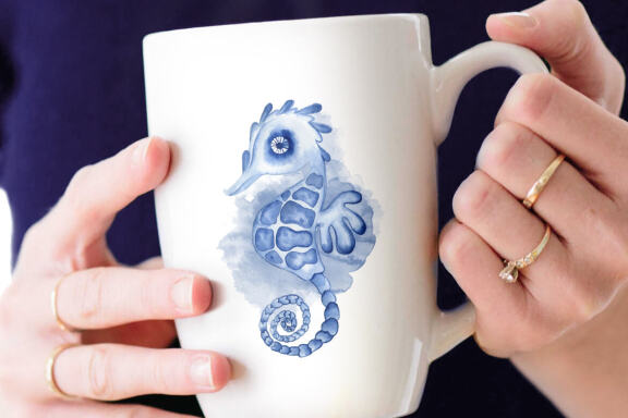 Sea animals and fish clipart