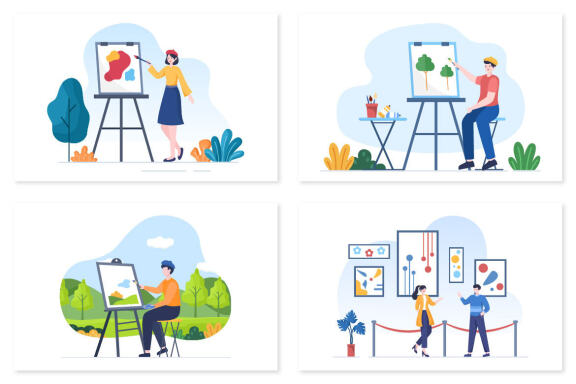15 Painting Flat Illustration