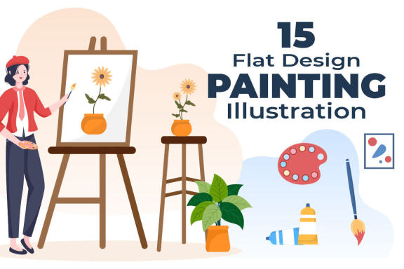 15 Painting Flat Illustration
