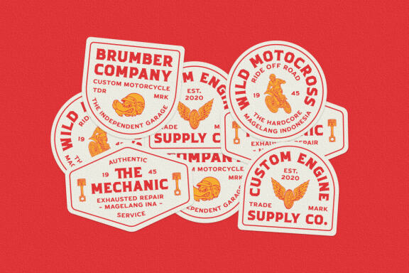 Decades - Illustration Logo & Badge