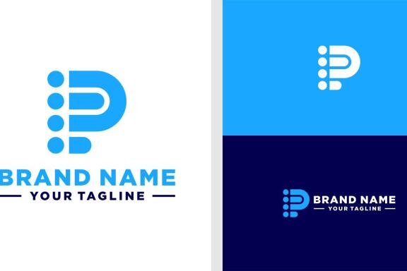 LETTER P LOGO LIST MODERN EDITABLE