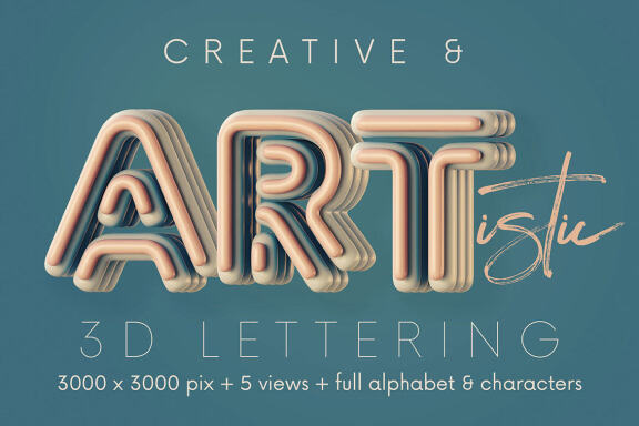 Rounded & Matte - 3D Lettering